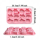 Molde Silicona Postre Navidad x 14